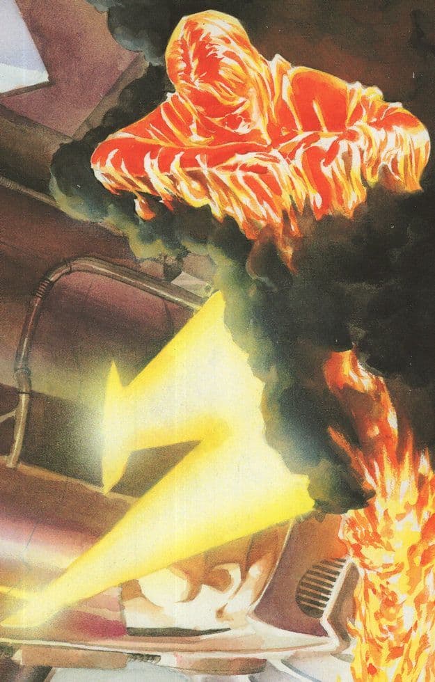 Human Torch Vs Galactus Marvel Comic Book Postcard