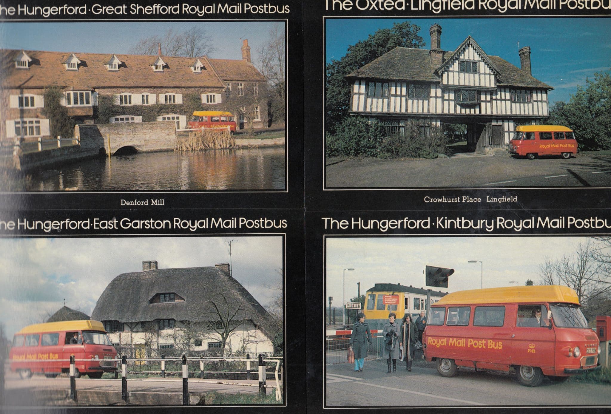 Hungerford East Garson Kintbury 4x Royal Mail Van Postcard s