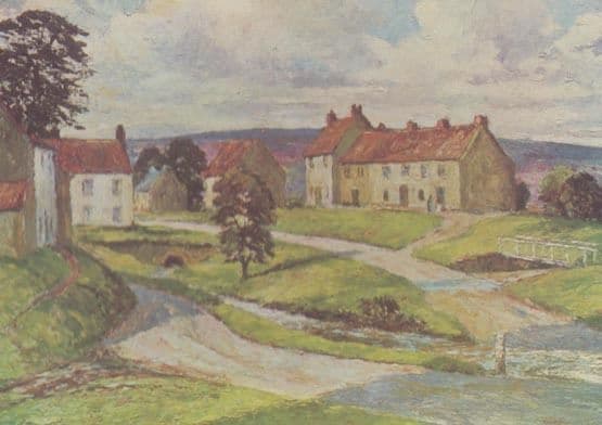 Hutton Le Hole Evening Light Painting Postcard
