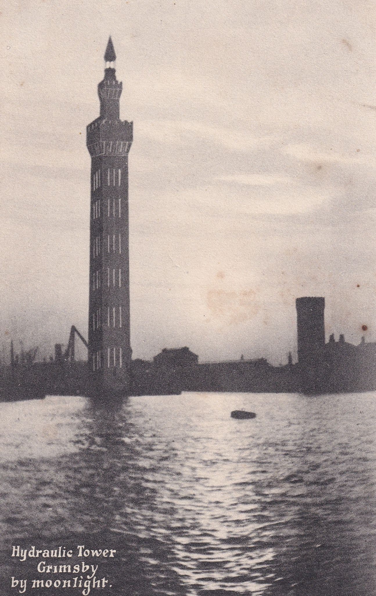 Hydraulic Tower Grimsby Old Postcard