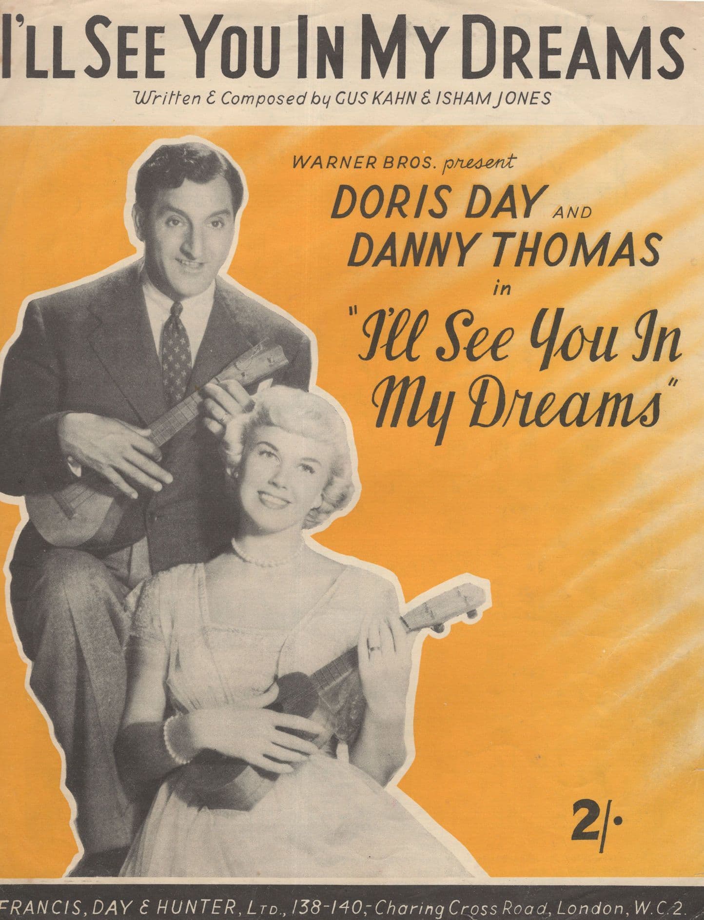I'll See You In My Dreams Doris Day Rare Cover Sheet Music
