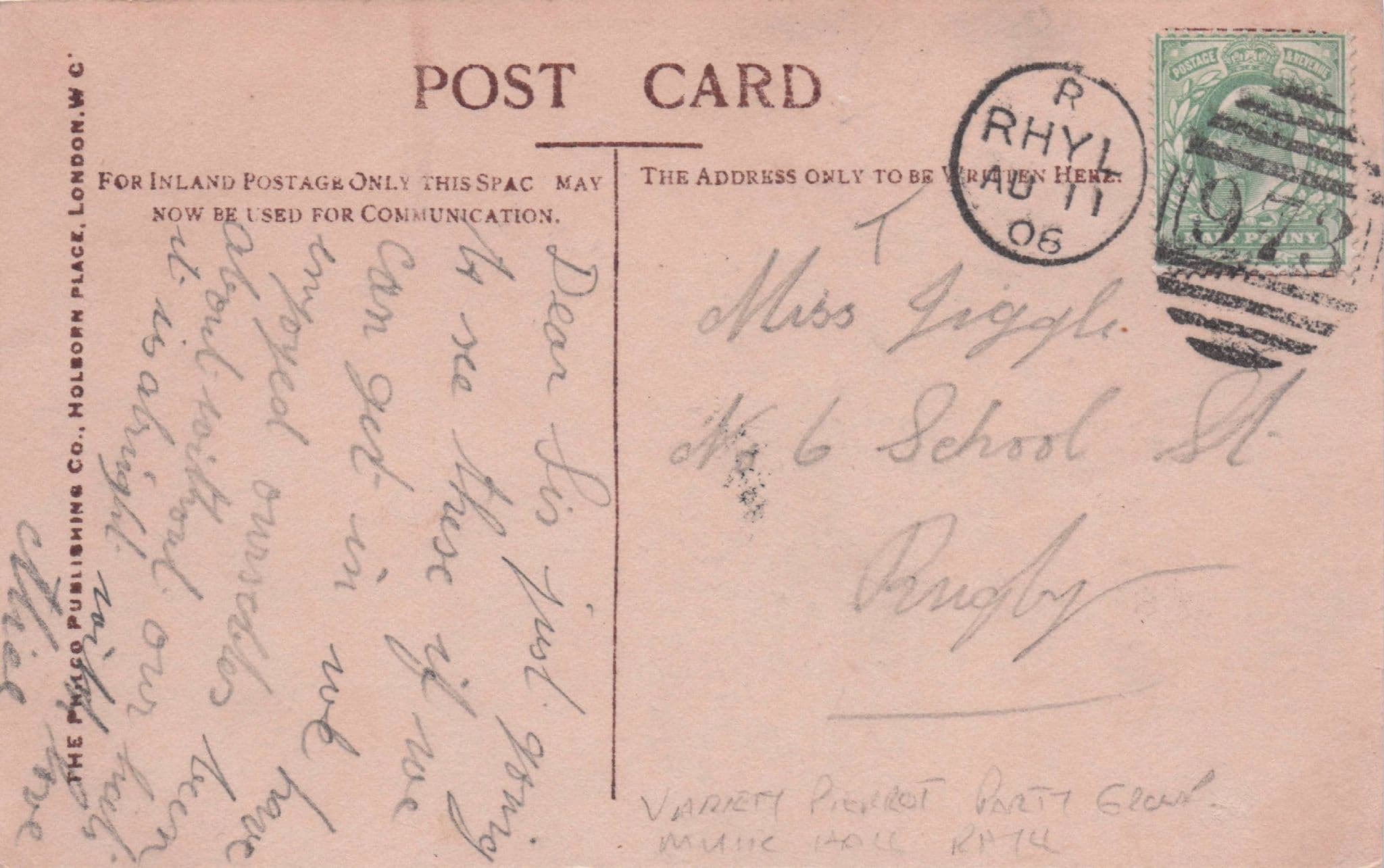 I'm About To See The London Follies Pierrots Old Postcard