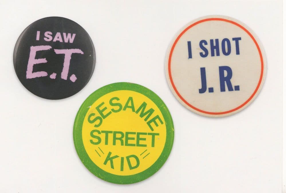 I Shot JR Dallas TV Show Button Badge Postcard