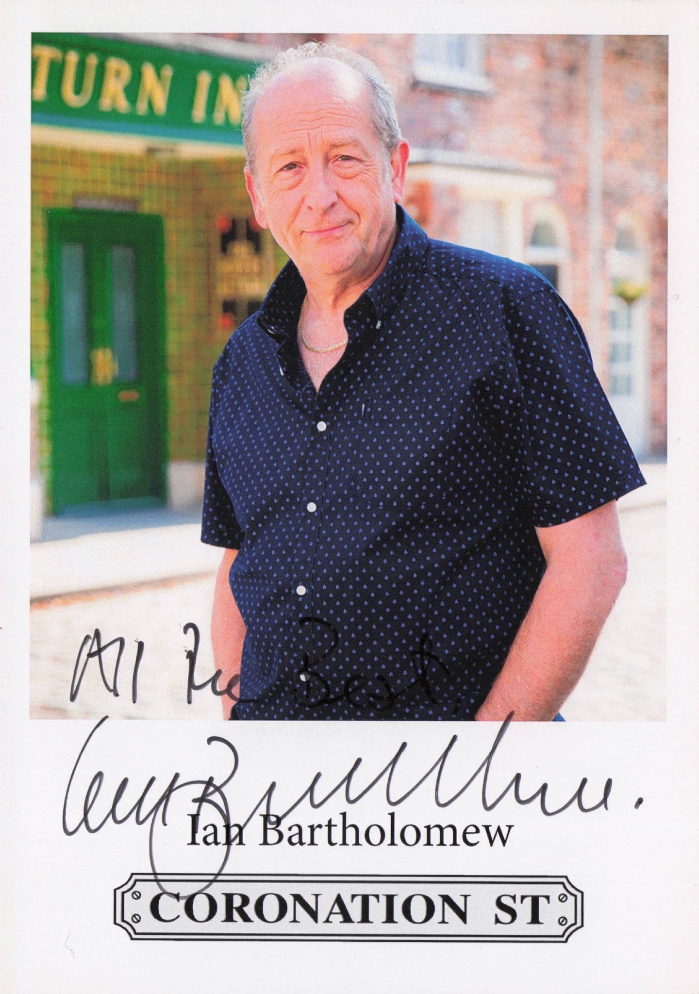 Ian Bartholomew Coronation Street Hand Signed Cast Card Photo (1)