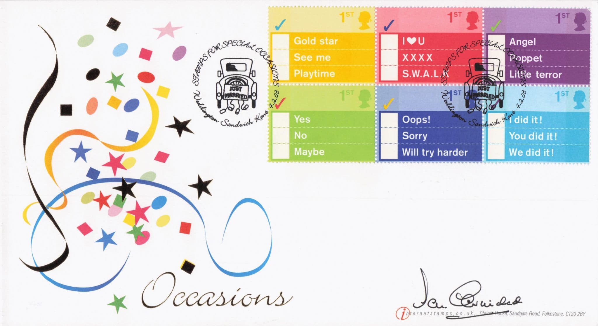 Ian Carmichael Occasions Official Rare Hand Signed FDC