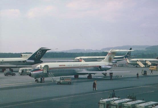 Iberia DC9 EC-BQV Plane at Zurich Airport Limited Edition 300 Postcard