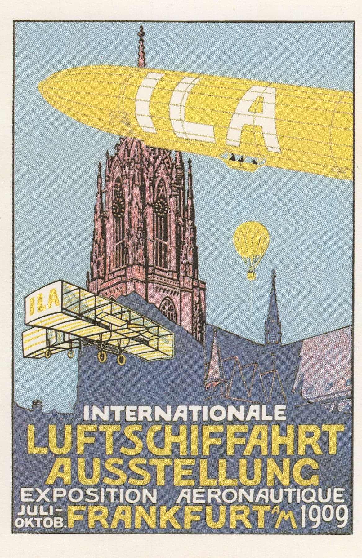 ILA International Luftschiffahrt Old Ausstellung Frankfurt Poster Postcard