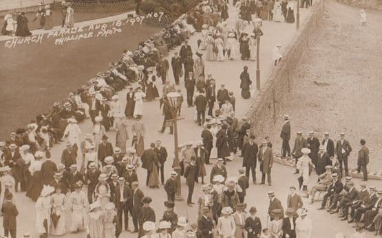 Ilfracombe Devon 1907 Danger Girl Church Parade Antique RPC Postcard