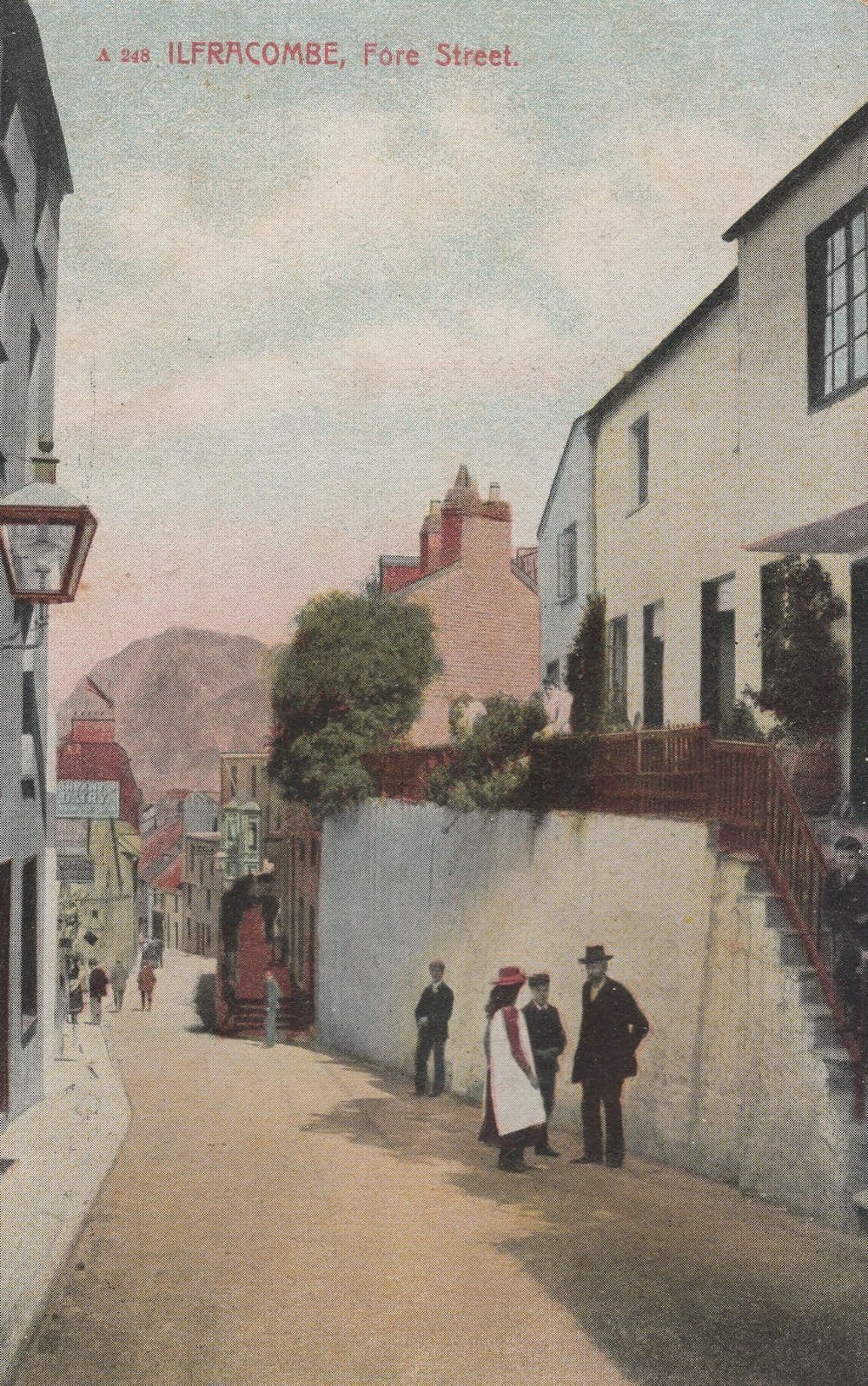 Ilfracombe Fore Street Old Devon Postcard