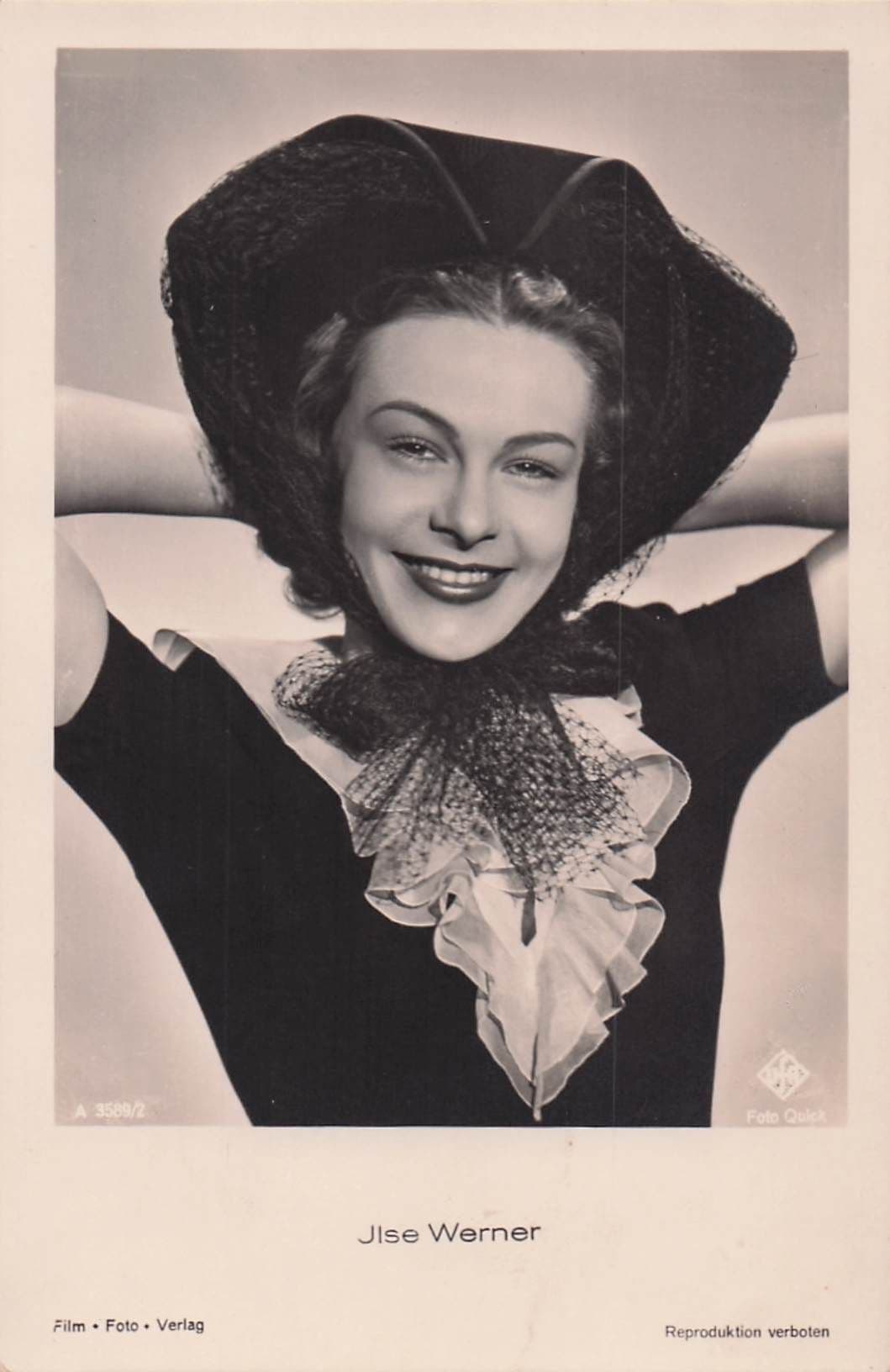 Ilse Werner Germany Film Actress Old Real Photo Postcard
