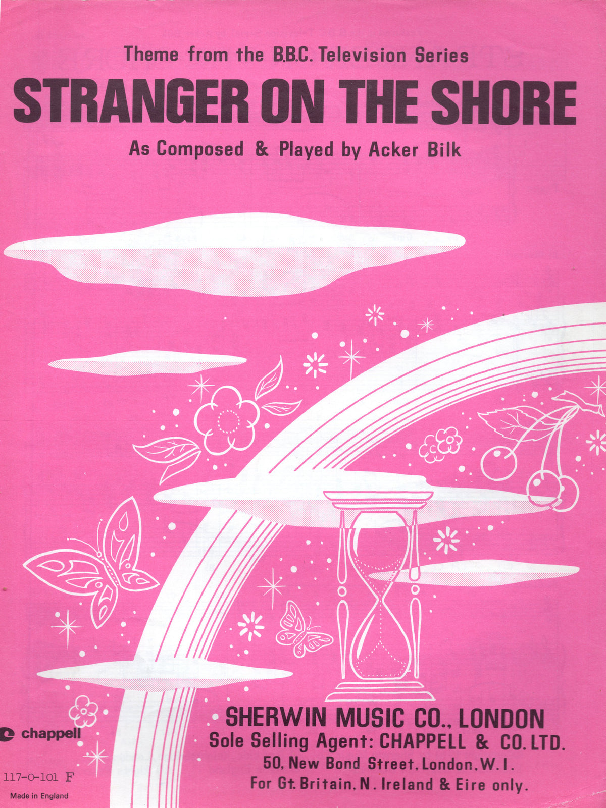 Stranger On The Shore Acker Bilk BBC TV Show Theme Vintage EX Sheet Music