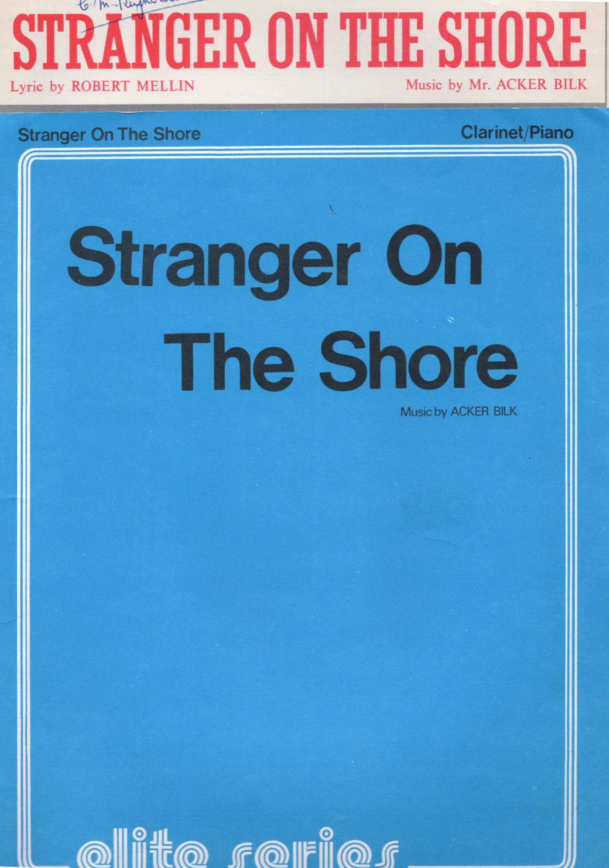 Stranger On The Shore Acker Bilk 2x TWO Vintage Sheet Music s