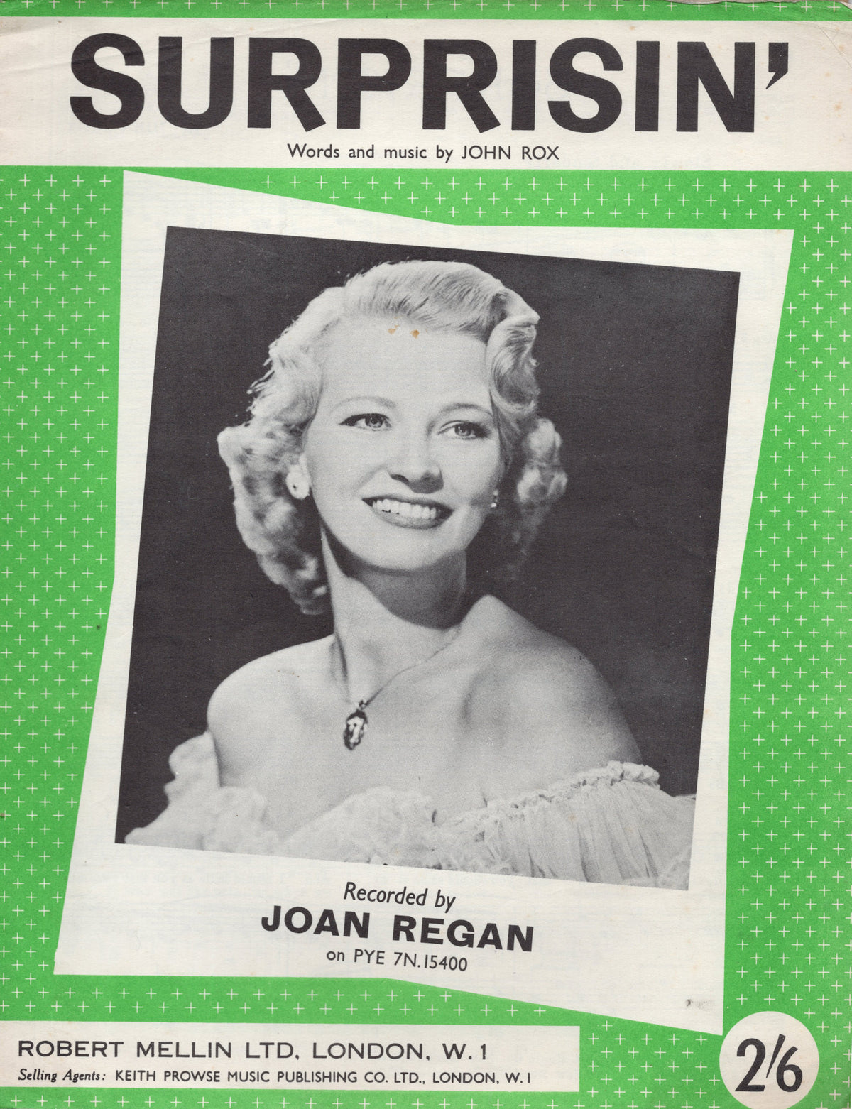 Joan Regan Surprisin' Vintage Pye Records London 1951 Sheet Music