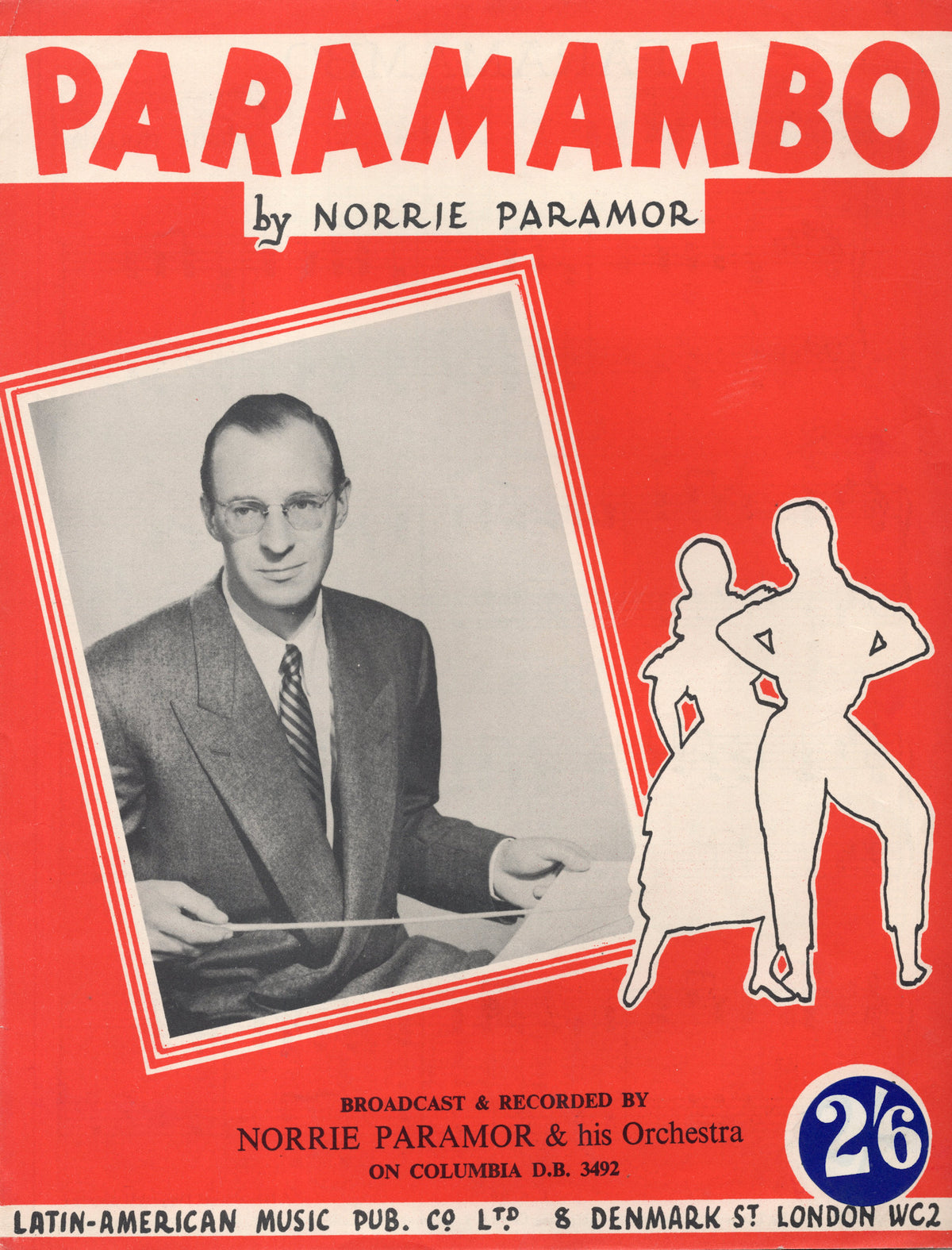 Paramambo Norrie Paramor Band Leader Columbia Records 1950s Sheet Music