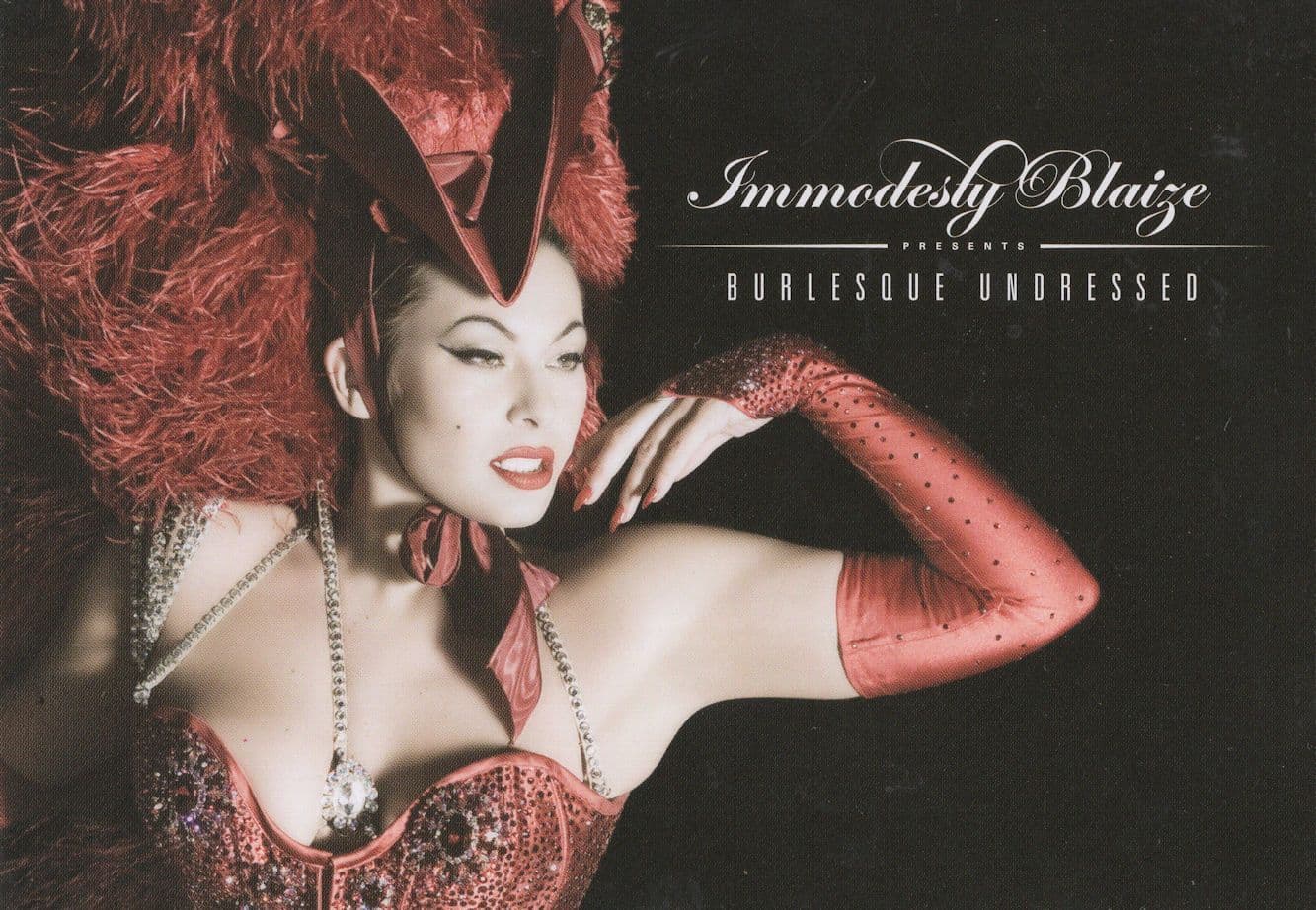 Immodesty Blaize Queen Of Burlesque Film & Book Advertising Postcard