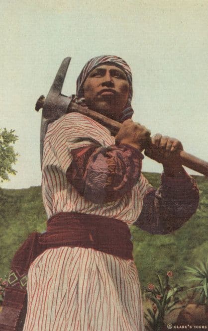 Indian Boy San Martin Chile Verde Guatemala Rare Old Postcard