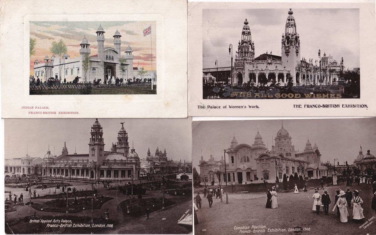 Indian Canadian Pavillion Palace Of Womens Work RPC 4x Franco Exhibition Postcard s