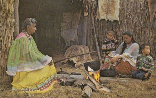 Indian Cookery Indians Cooking Curry Recipe Open Fire Florida 1970s Postcard
