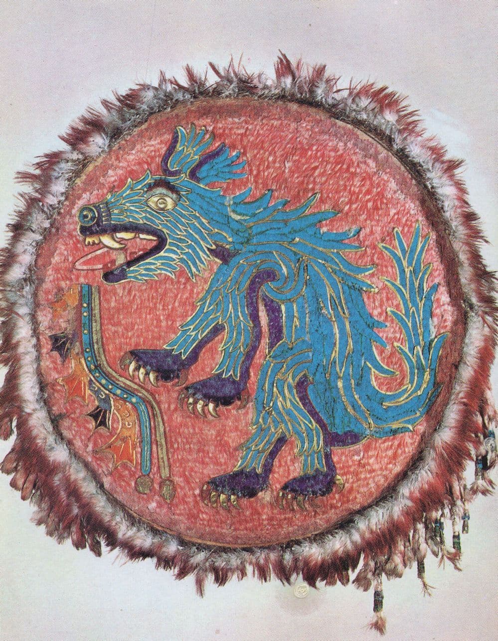 Indian Mexican Dragon Snake Dog Antique Museum Exhibit Postcard