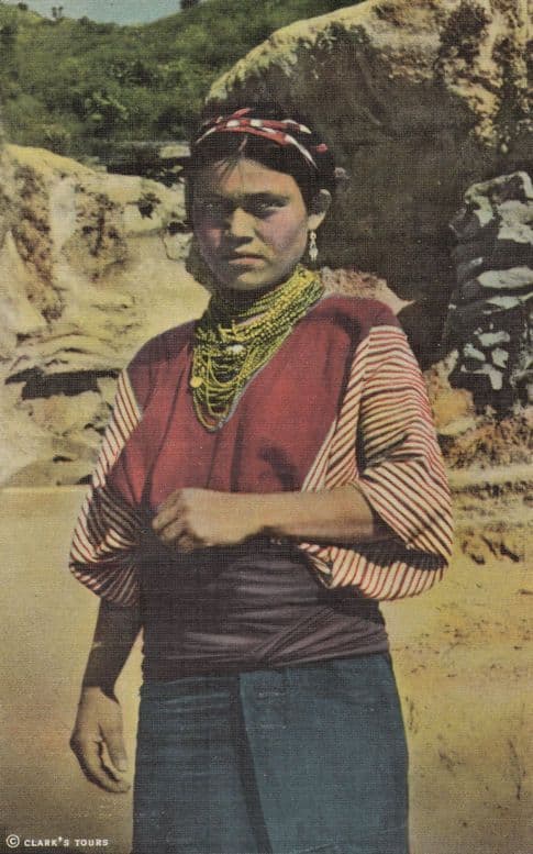 Indian Woman at San Antonio Palopo Guatemala Old Postcard