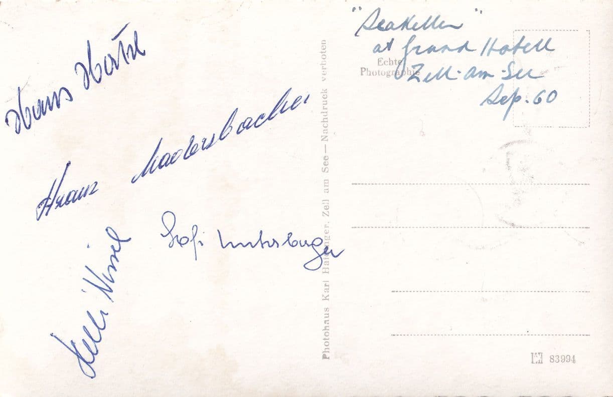 Inn Spatzen Karl Haidinger Austria Music Band Hand Signed Postcard
