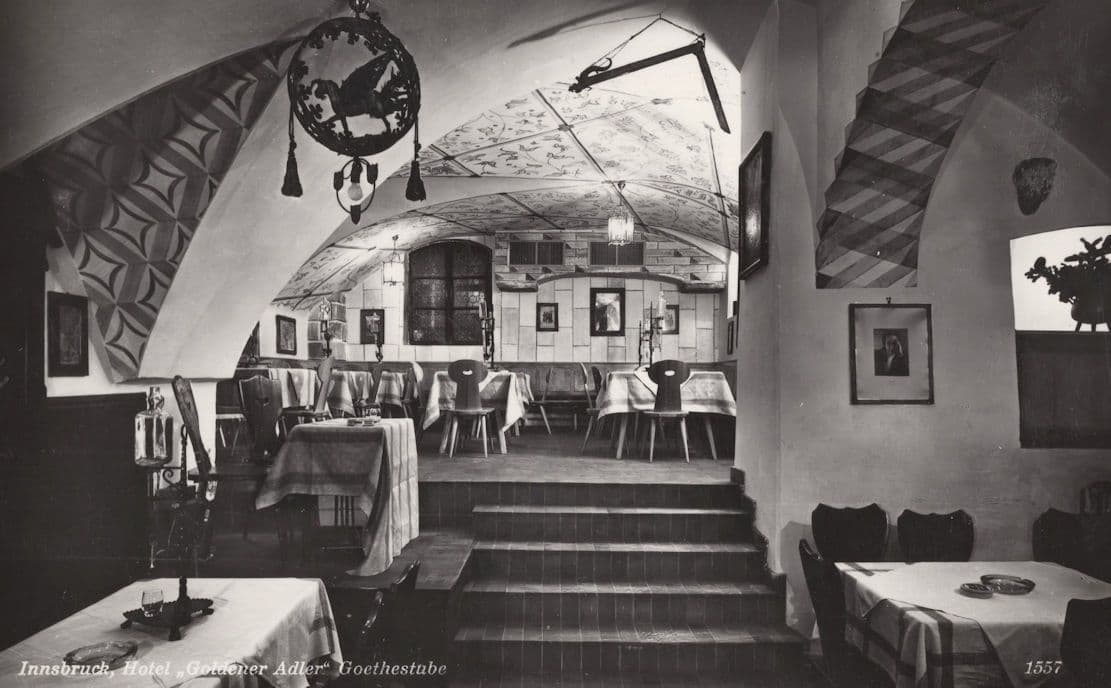Innsbruck Hotel Restaurant Goldener Austria Postcard