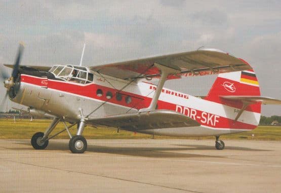 Interflug DDR-SKY German Plane at Cologne Airport 1990 2x Postcard