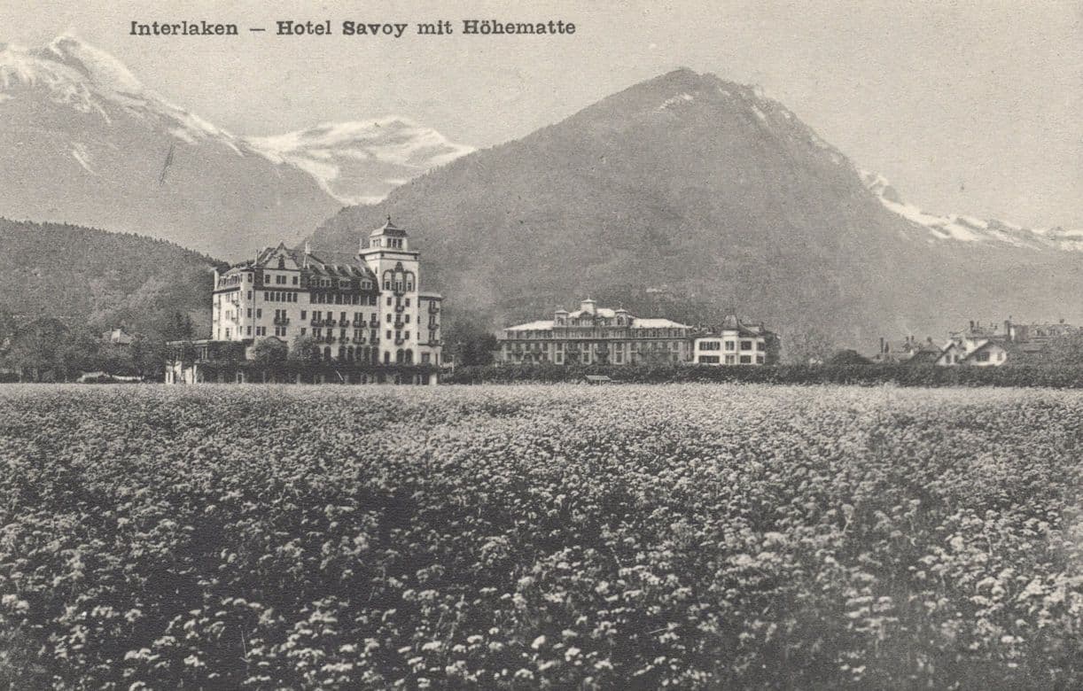 Interlaken BE Hotel Savoy Mit Hoehematte Switzerland Postcard