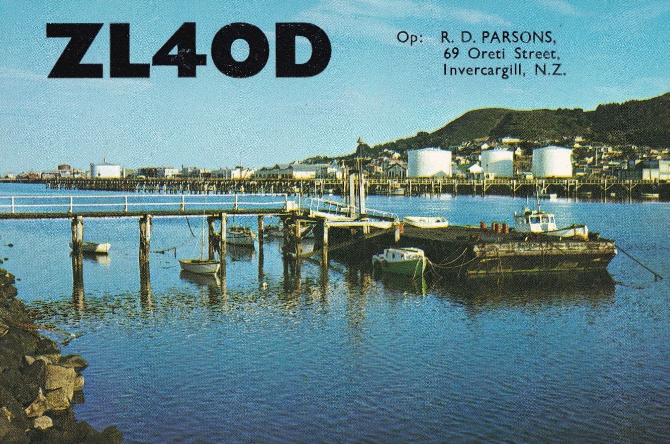 Invercargill New Zealand QSL Radio Rare Postcard Card