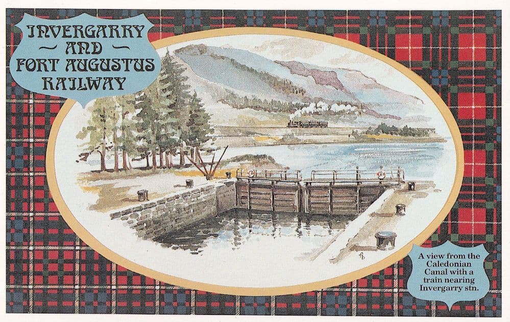 Invergarry & Fort Augustus Railway Caledonian Canal Postcard