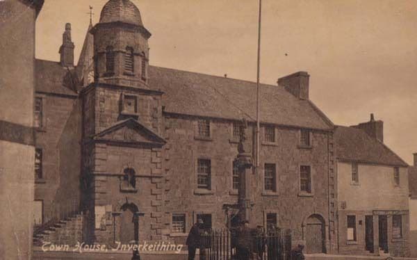 Inverkeithing Town House Scotland Scottish Antique Real Photo WW1 War Postcard