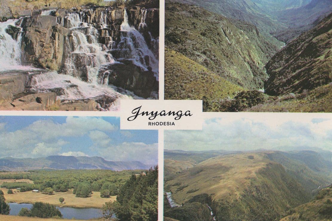 Inyanga Rhodesia Punowe Gorge Pungwe Falls Mare Dam Postcard