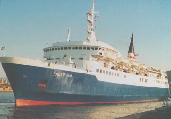 Ionian Sun Greek Ferry Ship Postcard