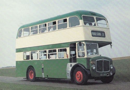 Ipswich Station Bus Regent 5 at Woburn Abbey 1984 Postcard