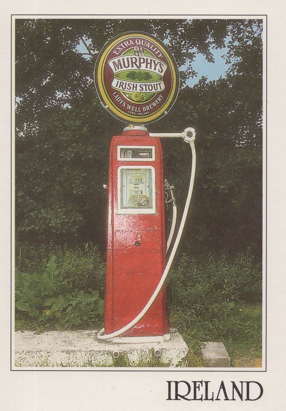 Ireland Petrol Station Garage Pump Irish Advertising Postcard