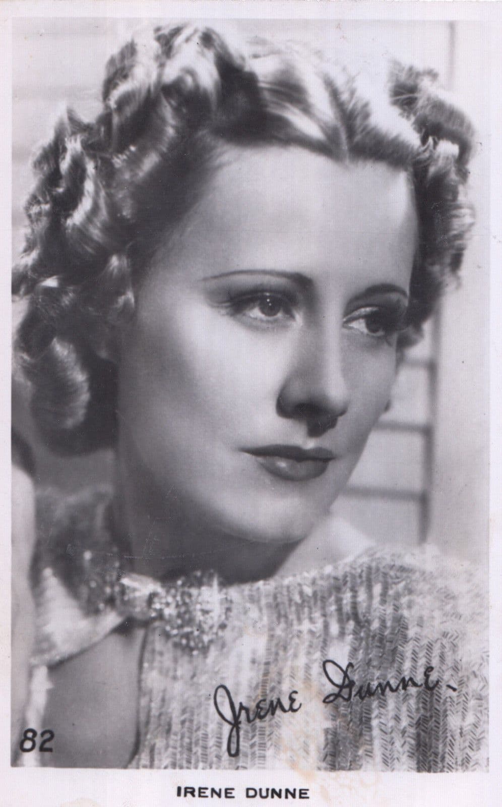 Irene Dunn Printed But Of Hand Apperance Signed Photo