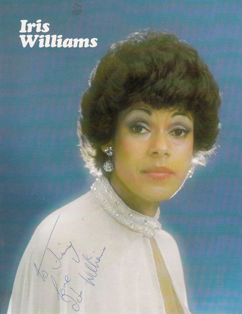 Iris Williams Vintage Large 12x10 Autograph Hand Signed Photo