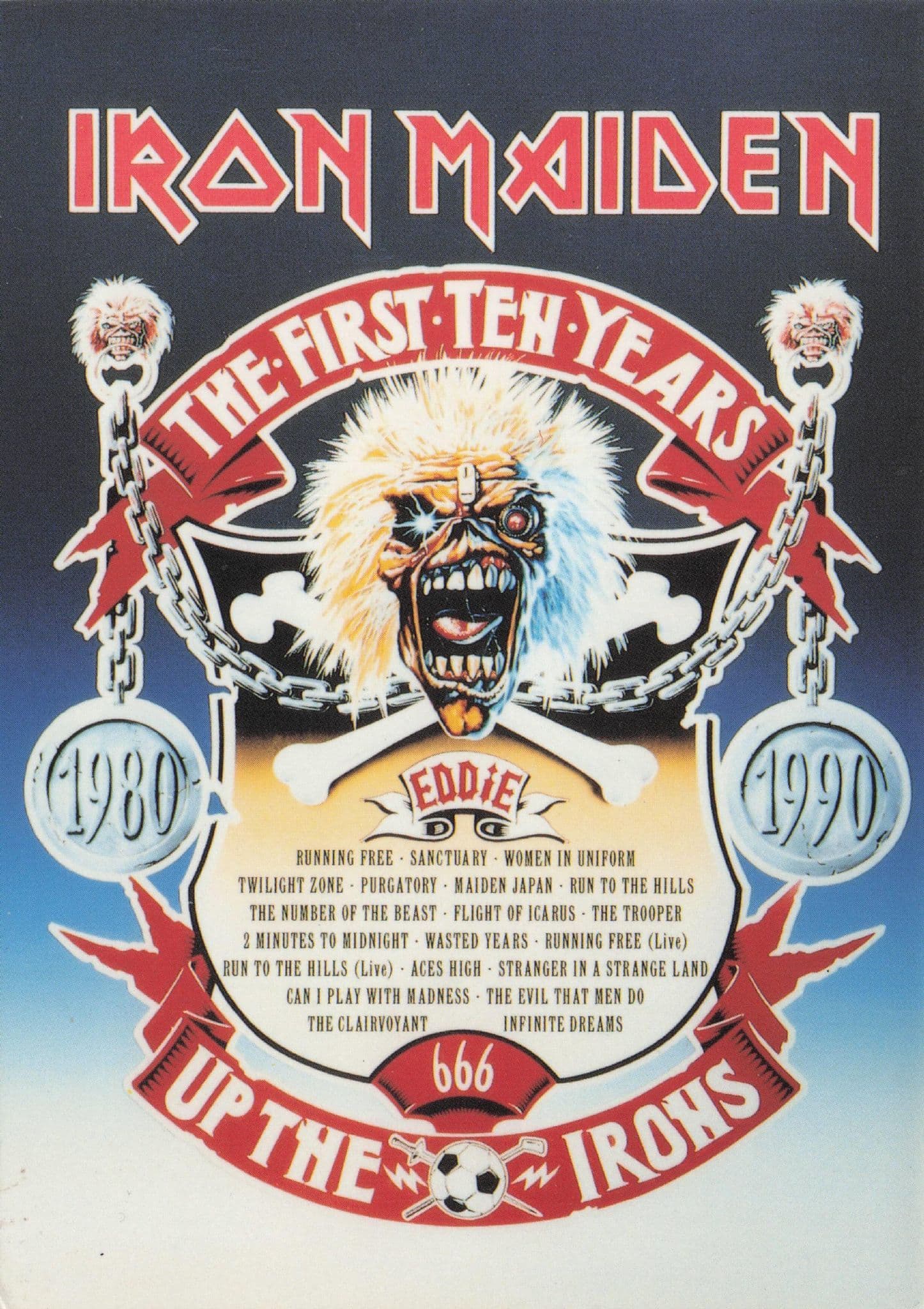 Iron Maiden First Ten Years Poster Rare Heavy Metal Music Postcard