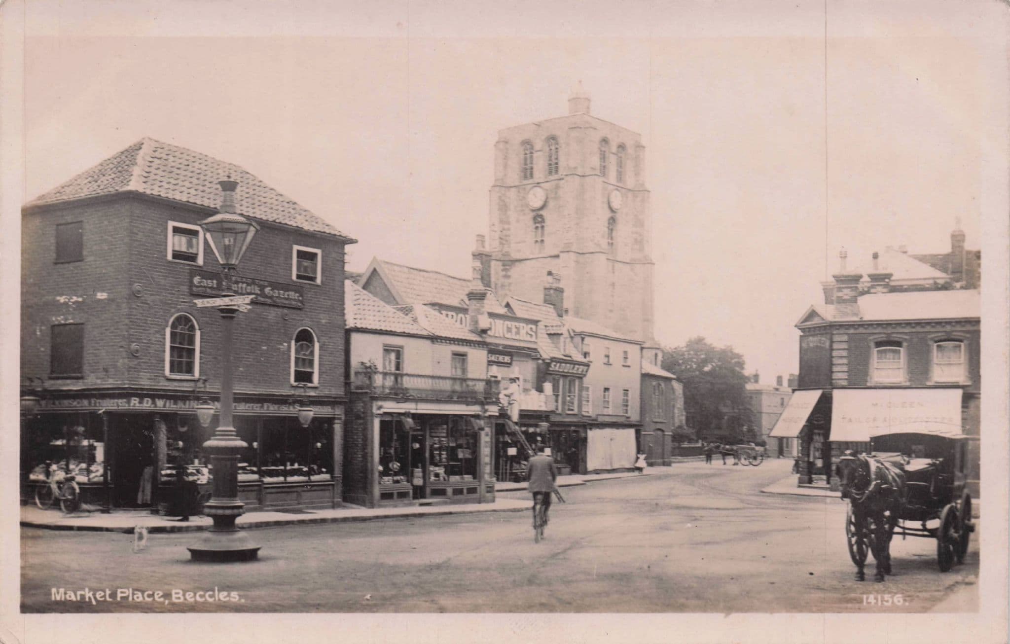 Ironmongers at Market Place Beccles Suffolk Old RPC Postcard
