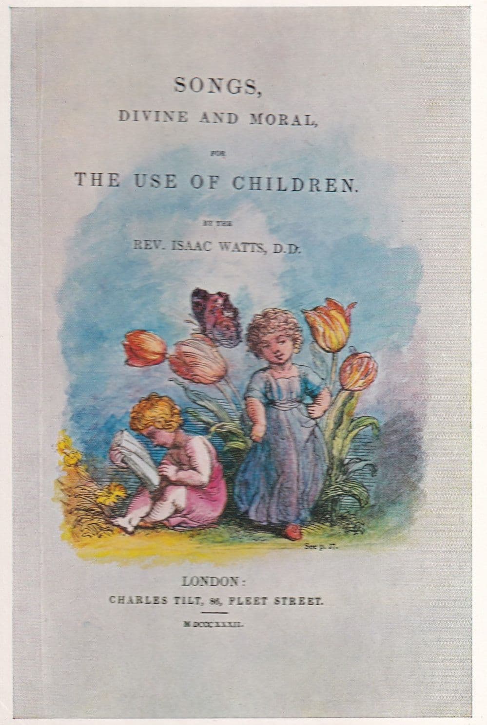 Isaac Watts Songs For Children 1832 Victorian Book Postcard