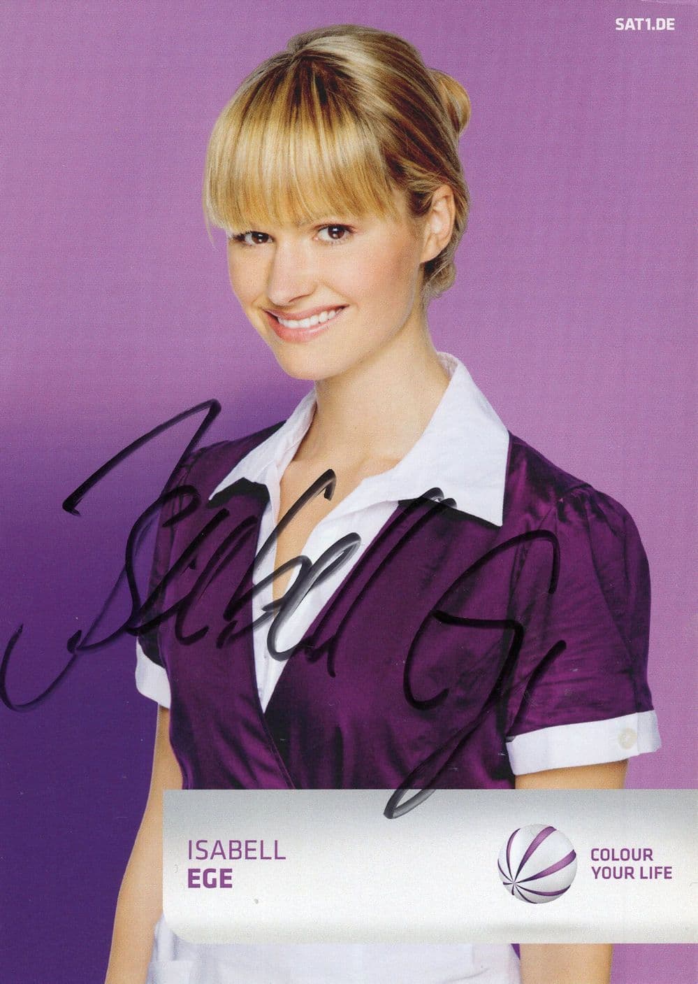 Isabell Ege Colour Your Life German TV Show Hand Signed Photo