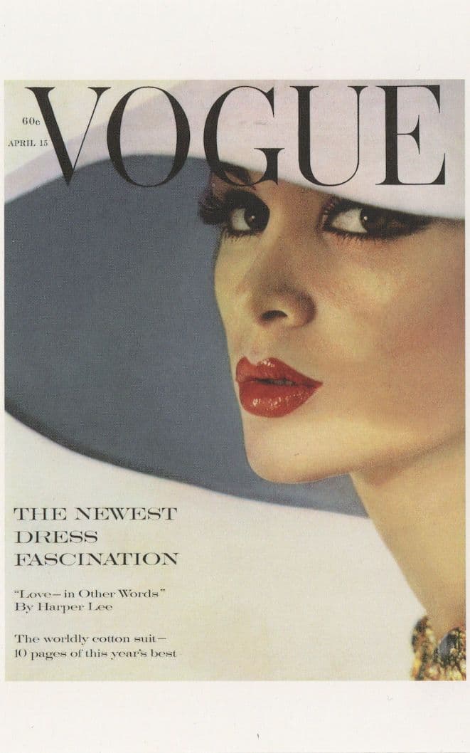 Isabella Albonico Vogue Magazine April 1961 Cotton Suit Postcard