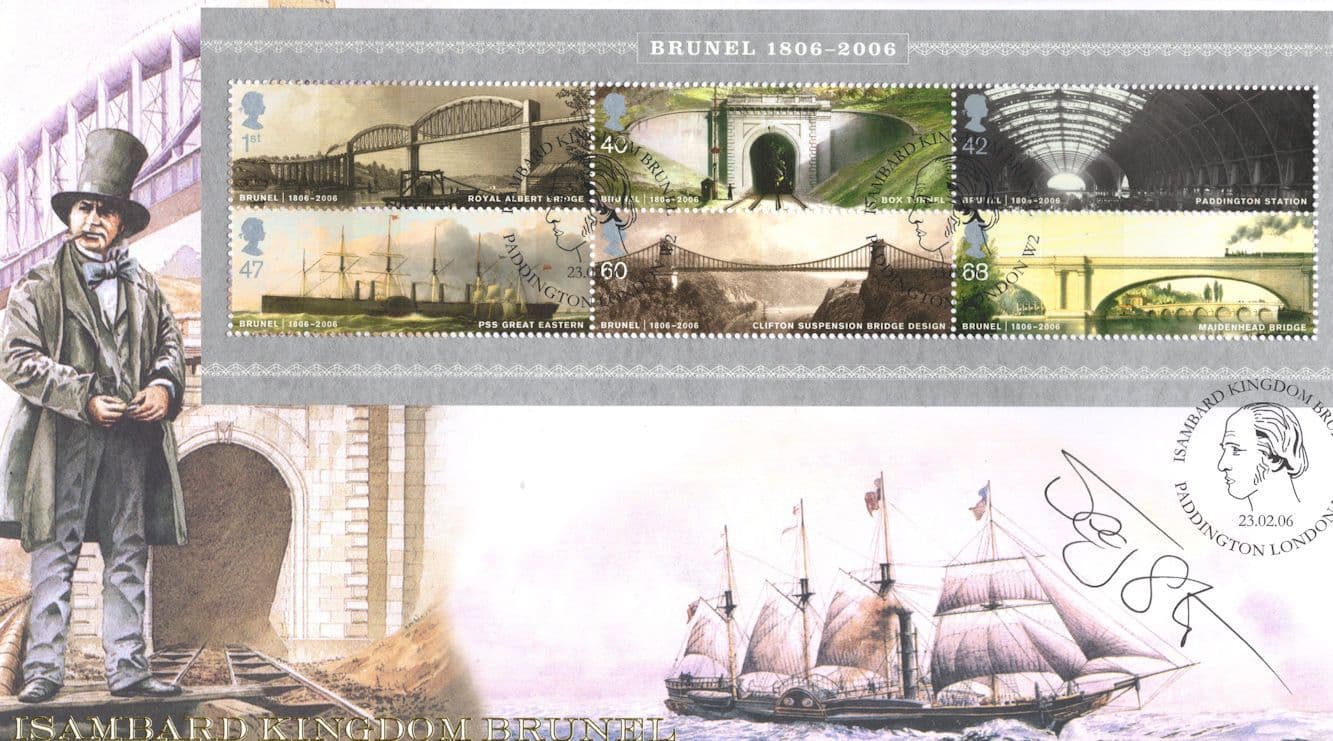 Isambard Kingdom Brunel Jenny Agutter The Railway Children Hand Signed FDC