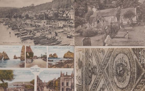 Isle Of Wight Sewing Needles You Cannot Thread Church Beach 4x Antique Postcard