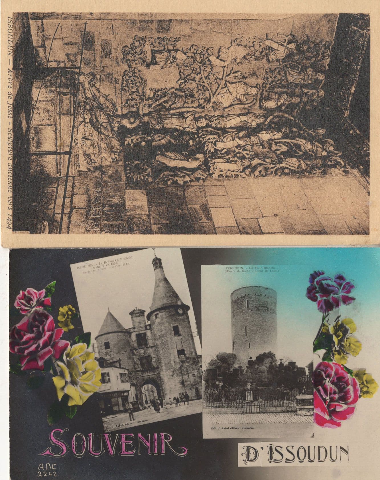 Issoudin Issoundun French 2x Old Postcard s