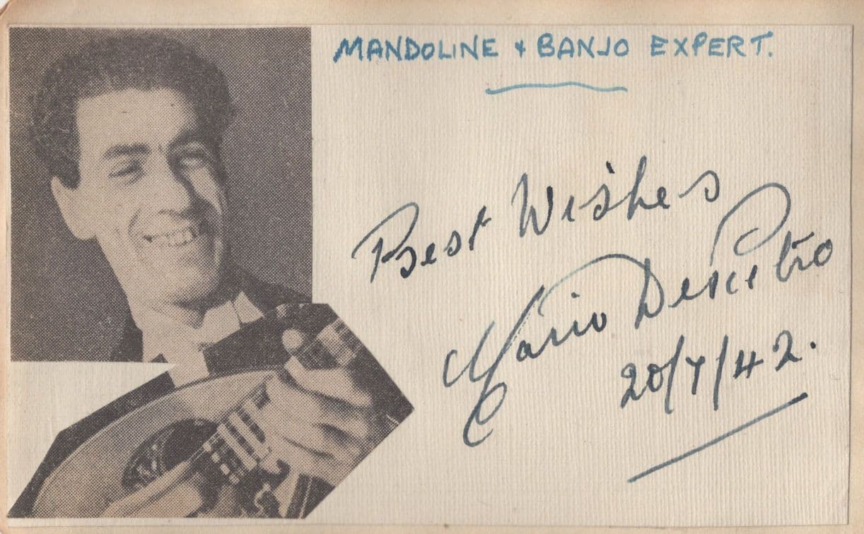Issy Bonn Mandoline Italian Banjo WW2 Player 2x Hand Signed Autograph