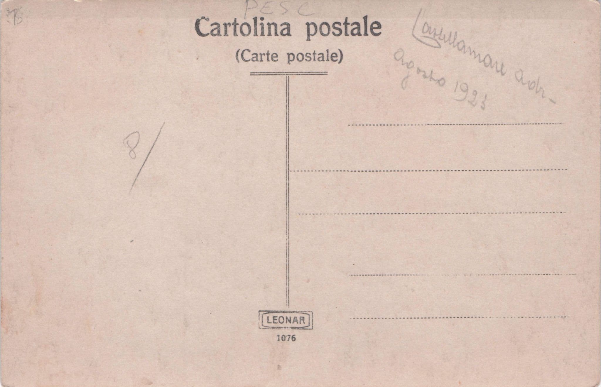 Italian 1923 Fishing Trip Boat Antique Italy Postcard