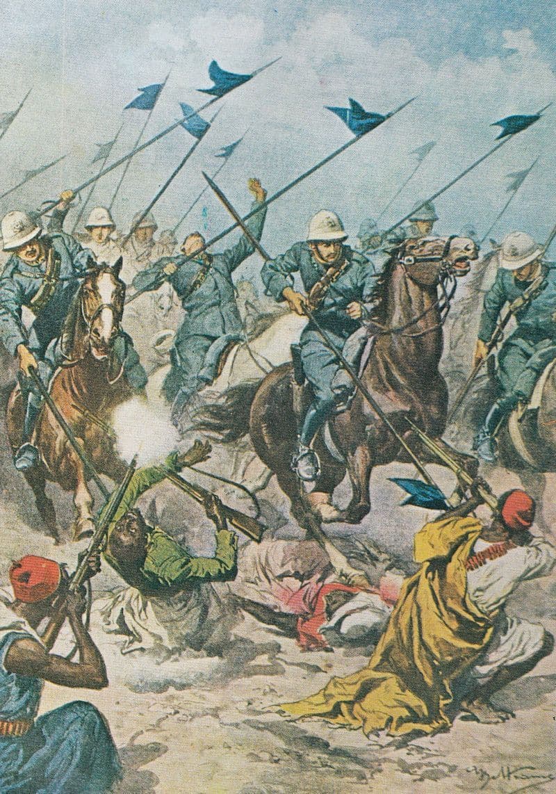 Italian Uniform Military Regiments 1912 Battle Painting Postcard