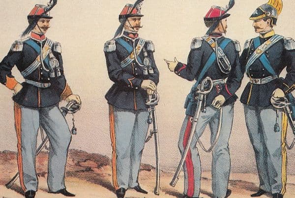 Italian Uniform Military Regiments Soldiers Battle 1863 Painting Postcard