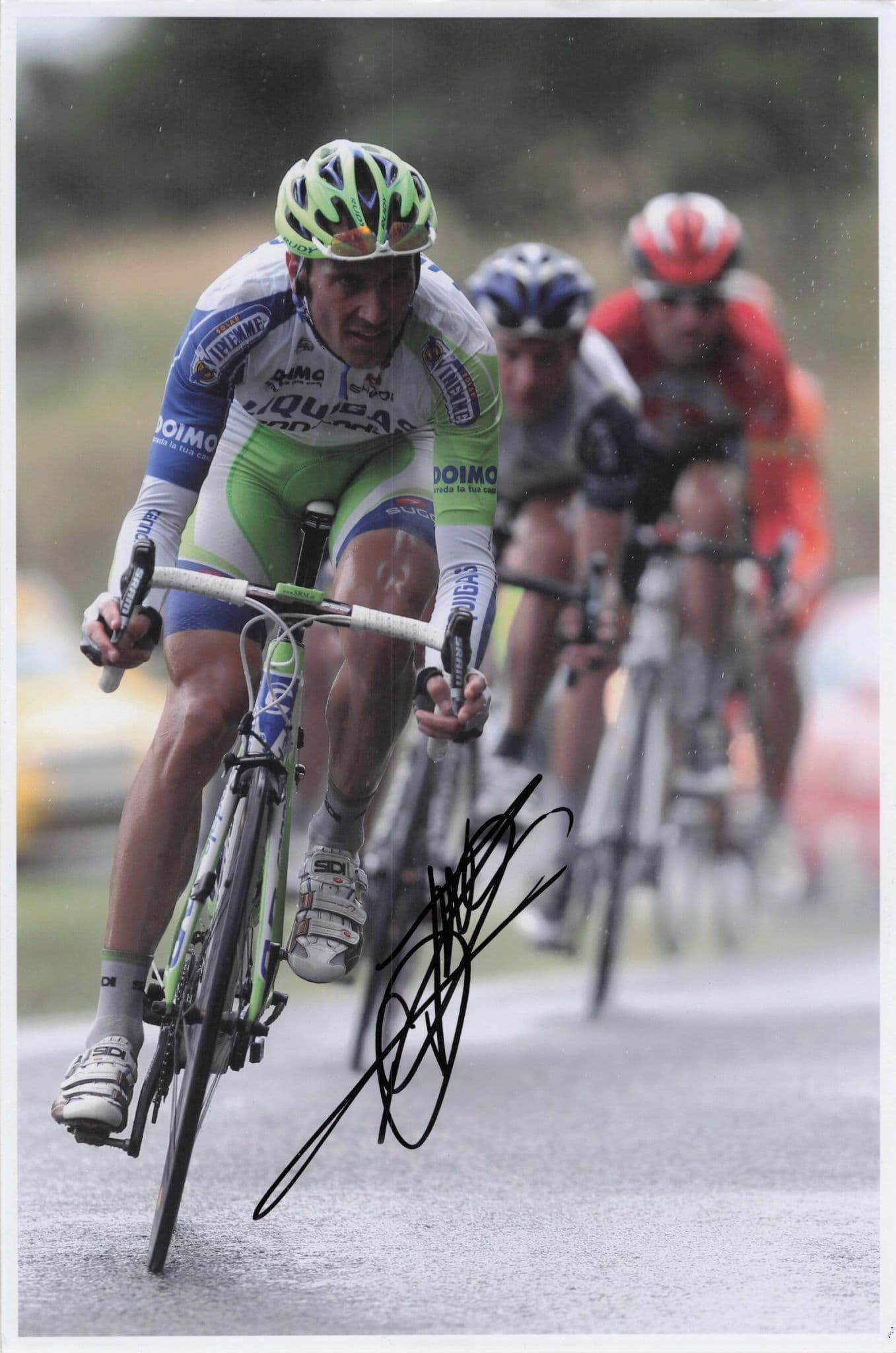 Ivan Basso Italian Cyclist 2011 Tour De France 12x8 Hand Signed Photo